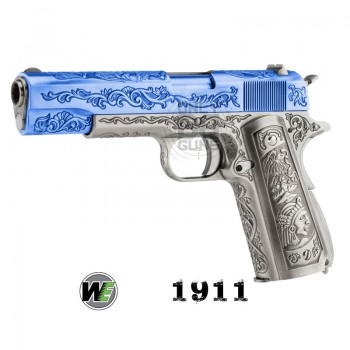 WE 1911 Engraved "Kingpin" Gas Blowback Pistol Colt .45