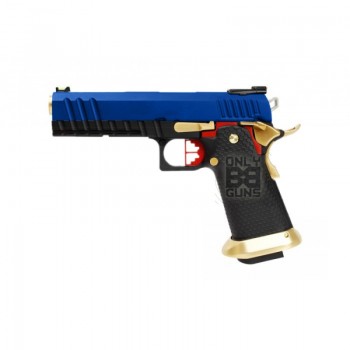 Armorer Works Custom Hi-Capa GBBP (Full Black Slide - Black Frame - Gold Barrel - AW-HX2002)