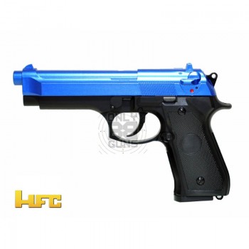 Gas powered HFC M9 NBB Pistol with Rail (Blue GG 105)
