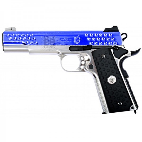 Gas WE Knight Hawk Silver 1911 Full Metal (Gas Powered)