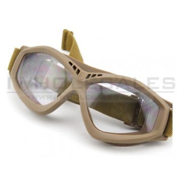 Big Foot Clear Glasses (Tan)