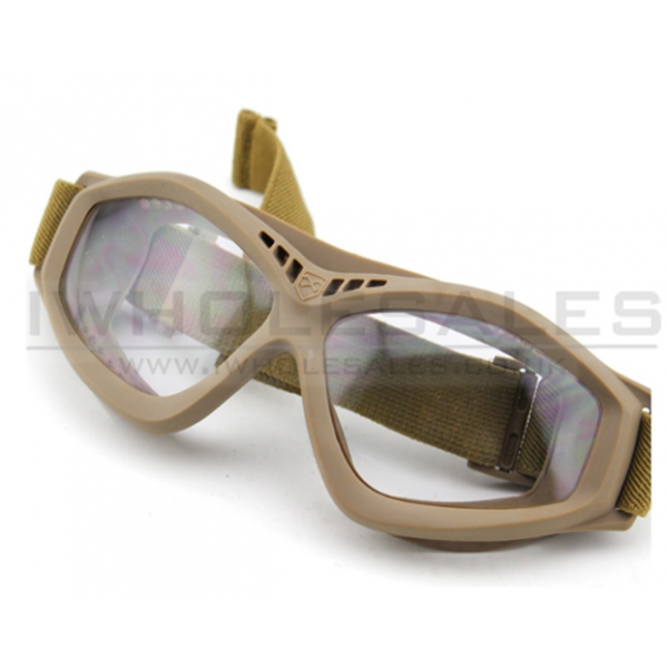 Big Foot Clear Glasses (Tan)