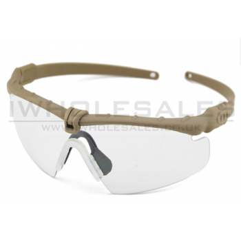 Big Foot 2.0 Framework (ANSI Z80.3) GLASSES (Mud-Colored Frame - Transparent Lens)
