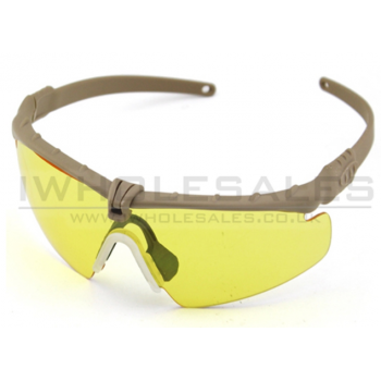Big Foot 2.0 Framework (ANSI Z80.3) GLASSES (Mud-Colored Frame - Yellow Lens)