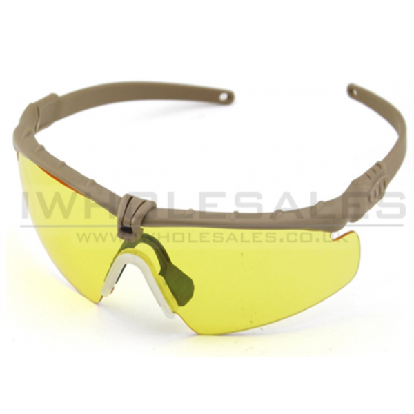 Big Foot 2.0 Framework (ANSI Z80.3) GLASSES (Mud-Colored Frame - Yellow Lens)