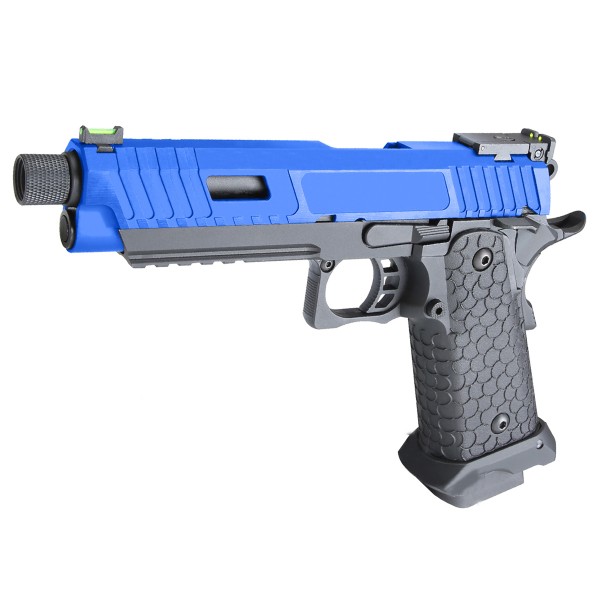Baba Yaga Combat Master Hi-Capa CO2 Blowback Airsoft Pistol With Threaded Barrel 1x Blue