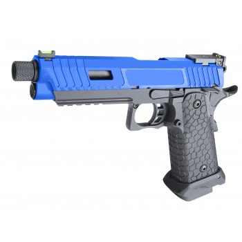 Baba Yaga Combat Master Hi-Capa Gas Blowback Airsoft Pistol With Threaded Barrel 1x Blue
