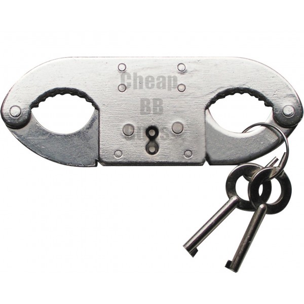 Double Lock Thumb Cuffs (Silver)