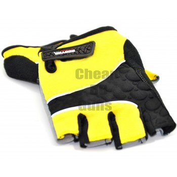 Gloves with Extra Hand and Palm Protection (Breathable Material) (Yellow)