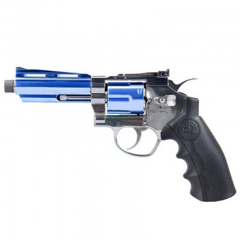 GAS POWERED CO2 SRC 4.0" TITAN REVOLVER (FULL METAL - COR-802SX - SILVER)