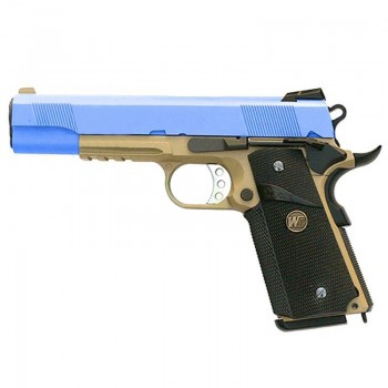 GAS POWERED WE MEU GAS BLOWBACK PISTOL (RAIL VERSION - METAL - TAN)
