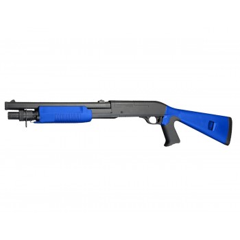 Tri Shot M56A Airsoft Spring Multi-Shot Shotgun Blue